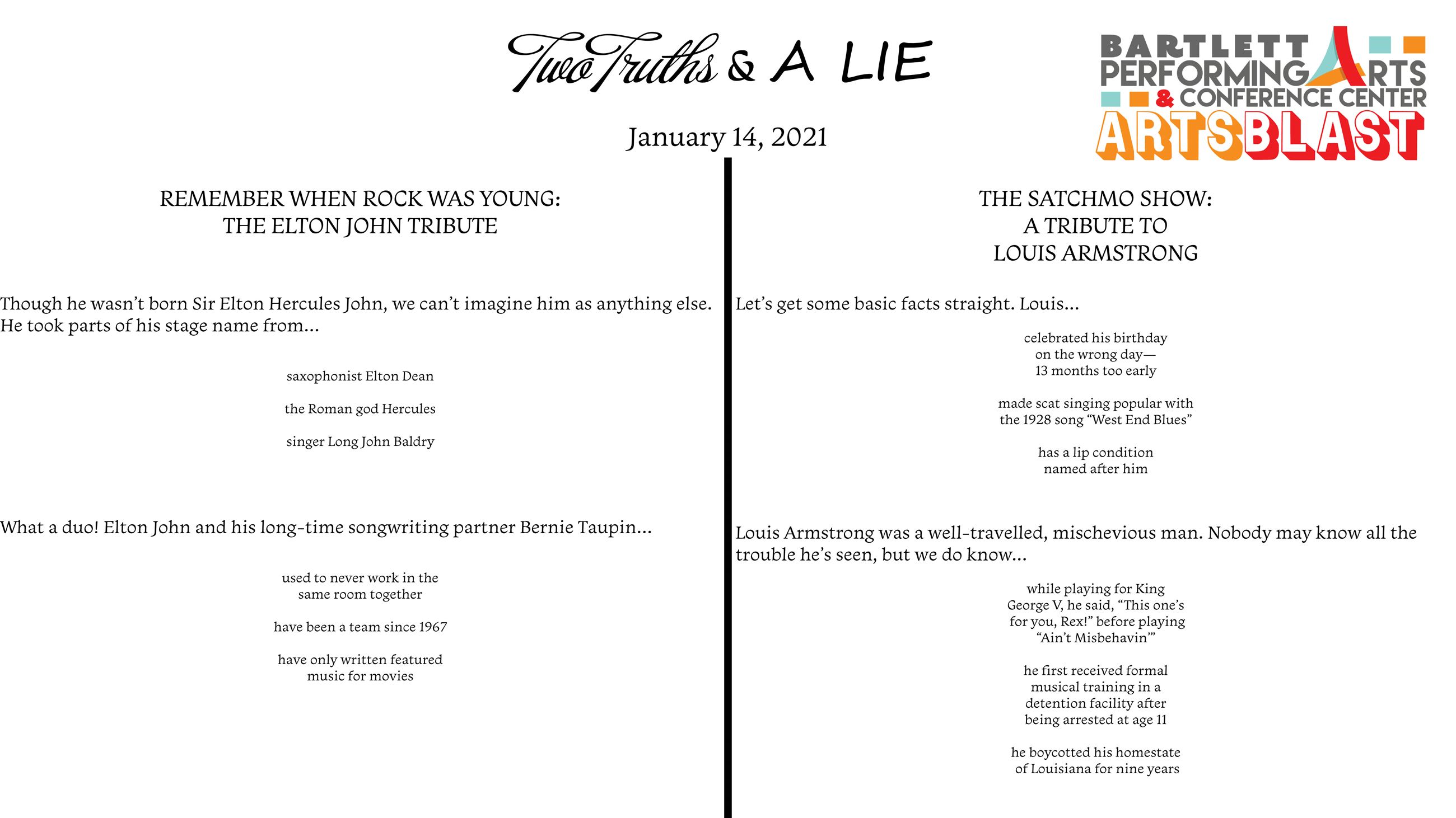 Two Truths and A Lie