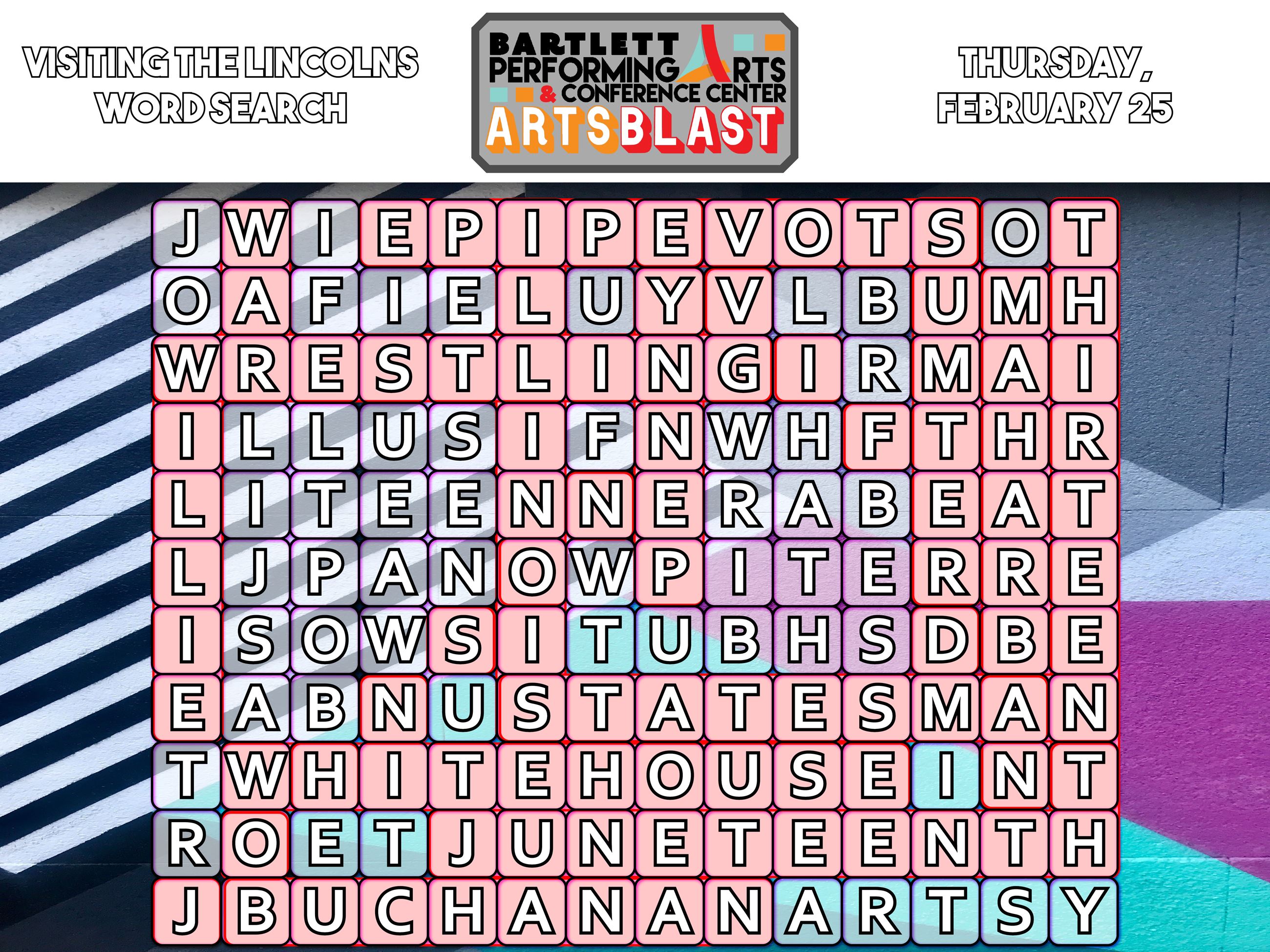 Word search lincolns ANSWERS