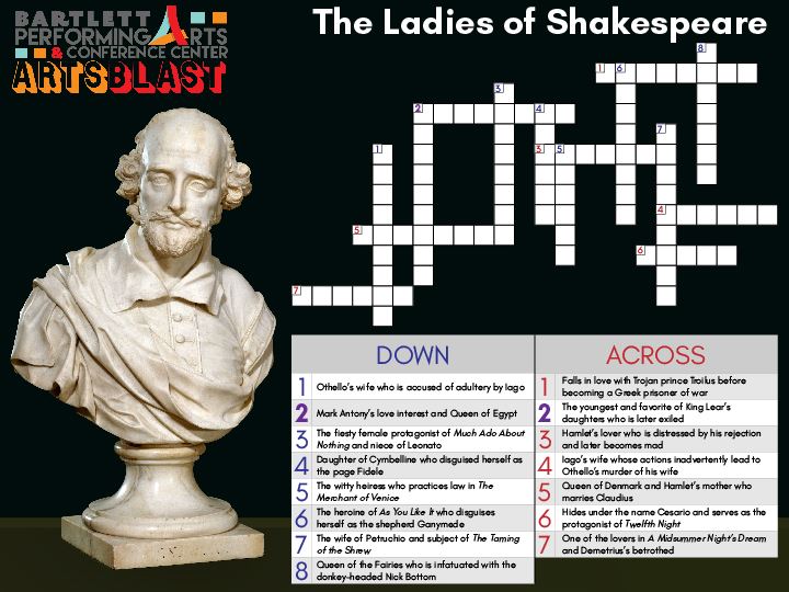Shakespeare Ladies Crossword