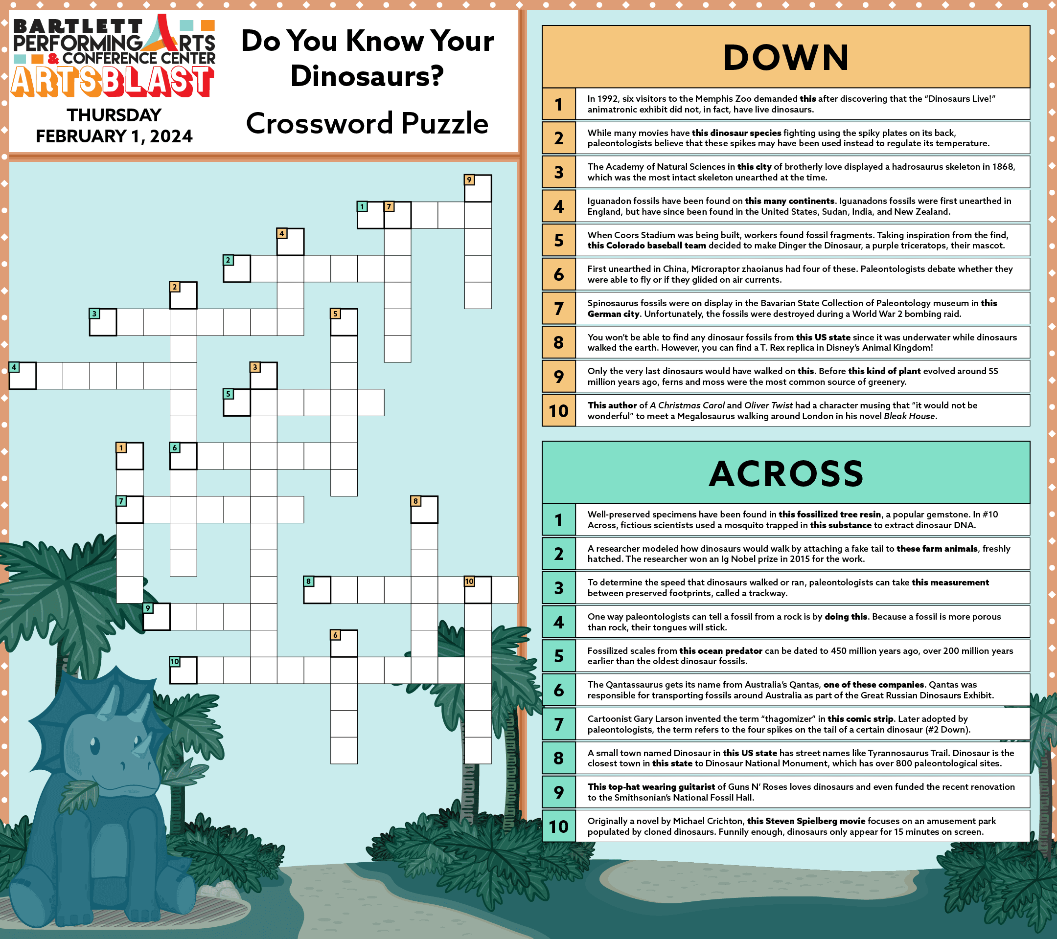 Do You Know Dinosaurs Crossword
