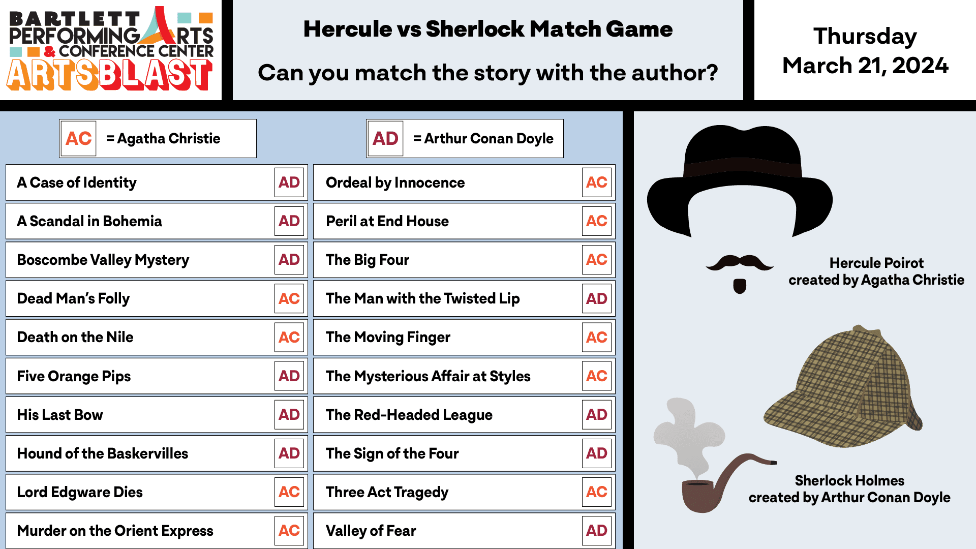 Hercule v Sherlock ANSWERS
